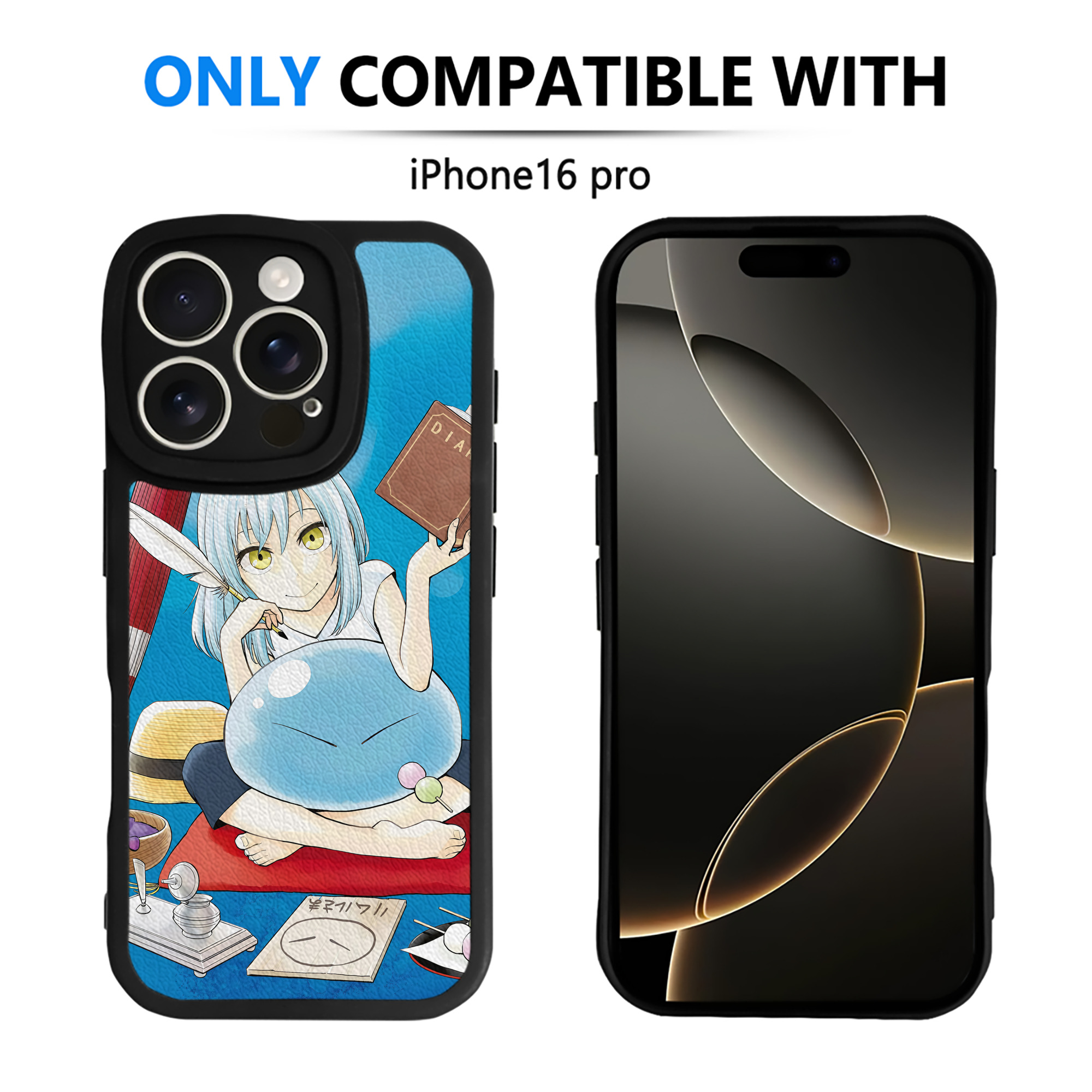 （画像用） 転スラ Regarding Reincarnated to Slime 【iPhone 16シリーズ対応】シリコンスマホケース（レザー調） 材質：シリコン